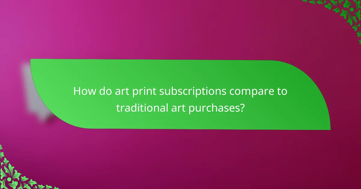 How do art print subscriptions compare to traditional art purchases?