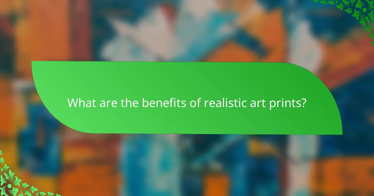 What are the benefits of realistic art prints?