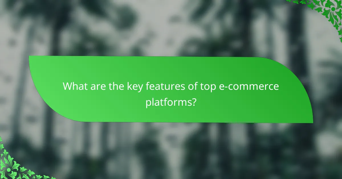 What are the key features of top e-commerce platforms?