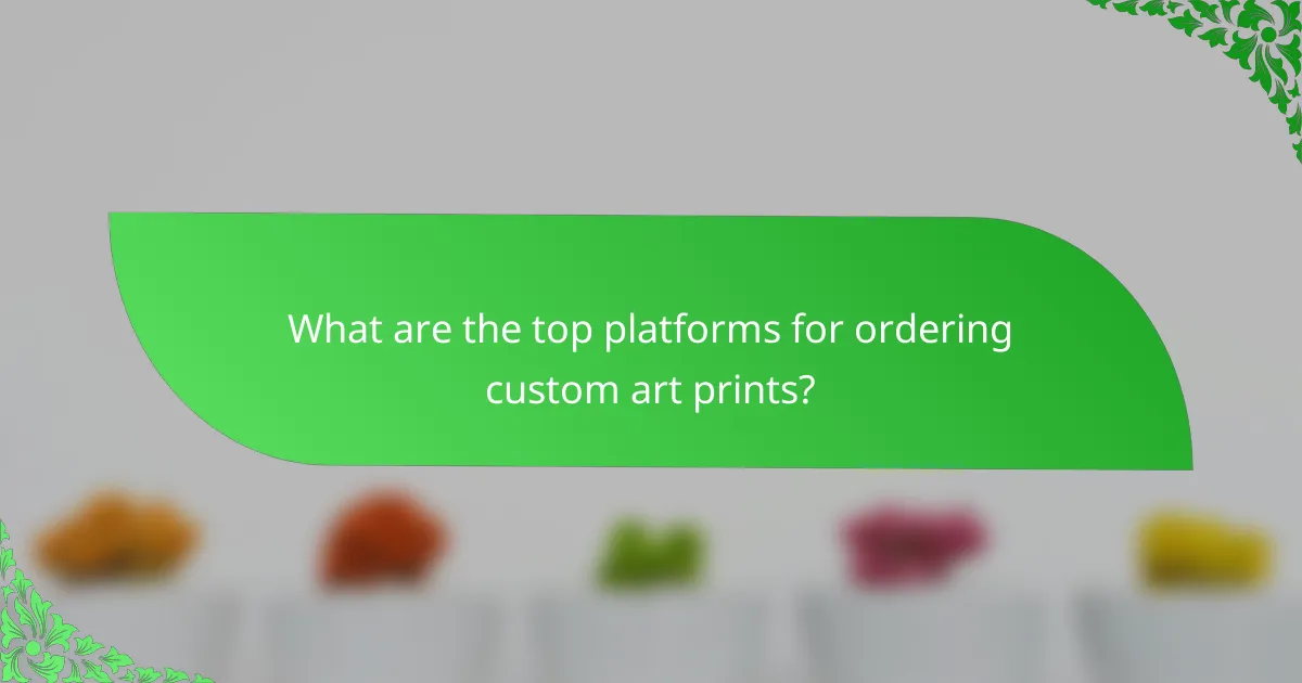What are the top platforms for ordering custom art prints?